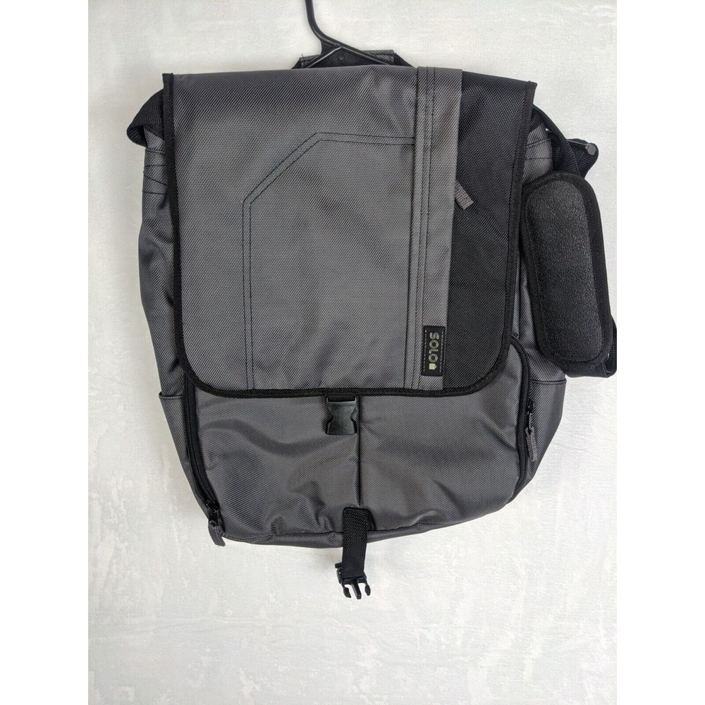 Solo Men's Gray Victory Briefcase Shoulder Carry Messenger Bag Handbag